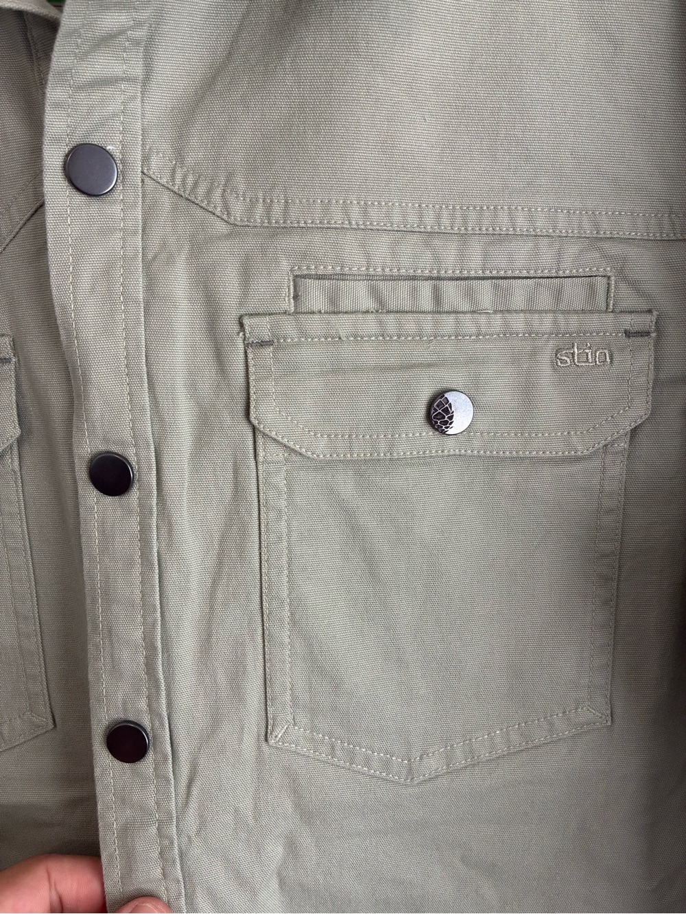 Stio Men's Lightweight Sage Green Utility Shirt Jacket - Picture 4 of 5
